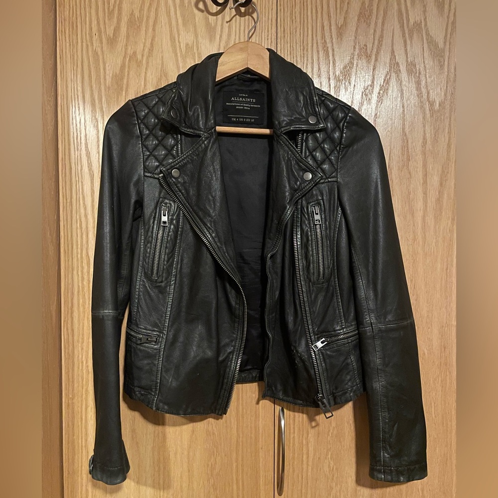 AllSaints Cargo Leather Biker jacket